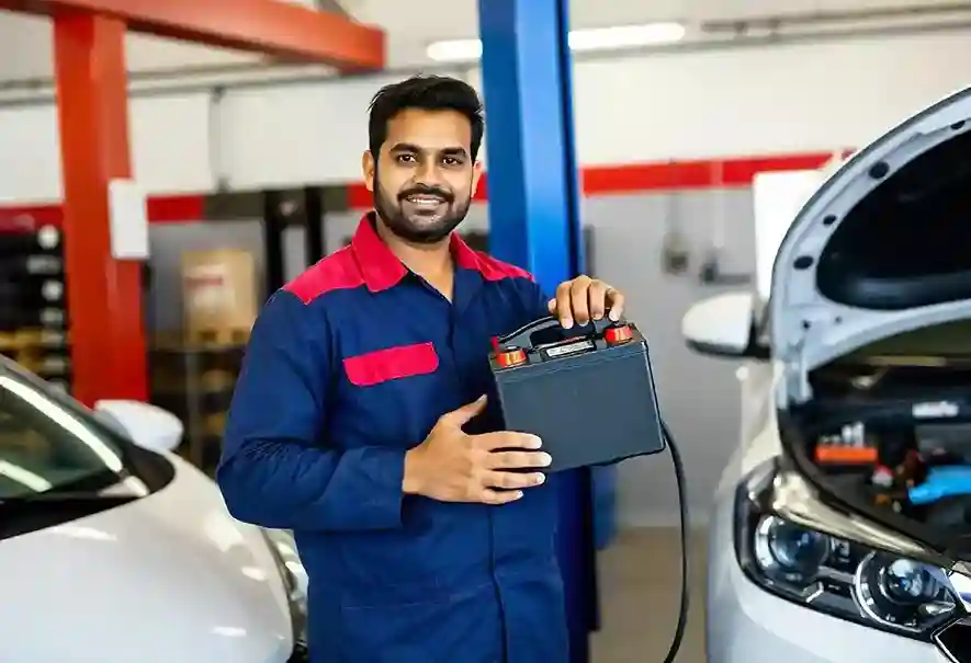 My FNG - Battery Charging Service to charge a depleted vehicle battery to restore its power and ensure reliable starts.